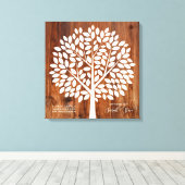 Toile Tree Mariage Guest Book avec 130 Feuilles (Insitu (Plancher de Bois))