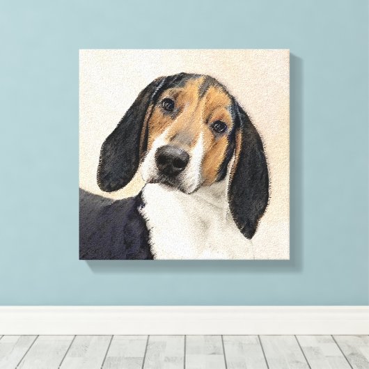 Toile Treeing Walker Coonhound Peinture - Art original (Insitu (Plancher de Bois))