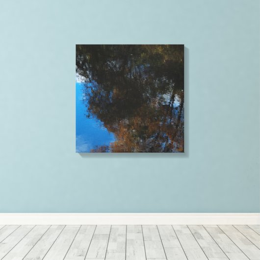 Toile Trees Water Reflection II Stretched Canvas Print (Insitu (Plancher de Bois))