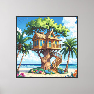 Toile Trehouse en bord de mer