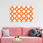 Toile treillis orange en blanc (Insitu(Salon))