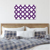 Toile treillis pourpre sur blanc (Insitu(Chambre))