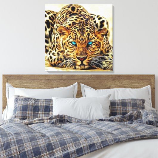 Toile Trending Leopard Blue Eyes (Insitu(Chambre))