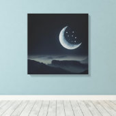 Toile Très belle lune | Zazzle_Growshop. (Insitu (Plancher de Bois))