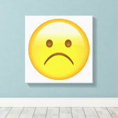 Toile Très triste - Emoji (Insitu (Plancher de Bois))