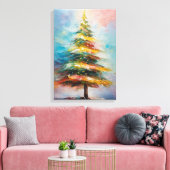 Toile Très unique arbre de Noël coloré (Insitu(Salon))