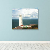 Toile Trevose Head Phare Cornwall Angleterre (Insitu (Plancher de Bois))