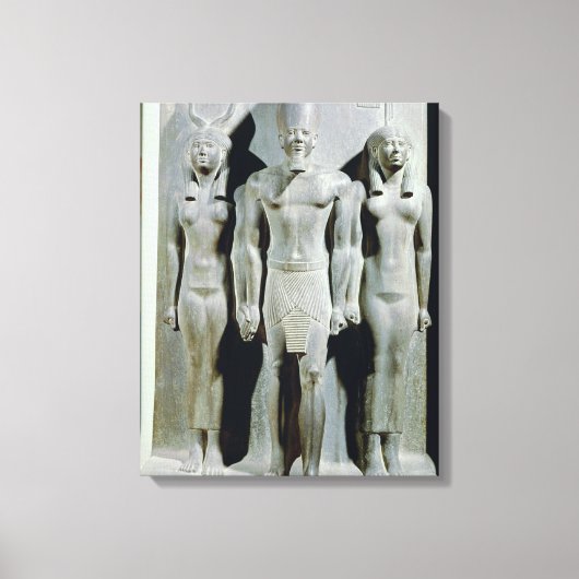 Toile Triade de Menkaure avec la déesse Hathor (Recto)