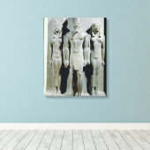 Toile Triade de Menkaure avec la déesse Hathor (Insitu (Plancher de Bois))