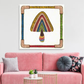 Toile Triangle Abstract Mushroom (Insitu(Salon))