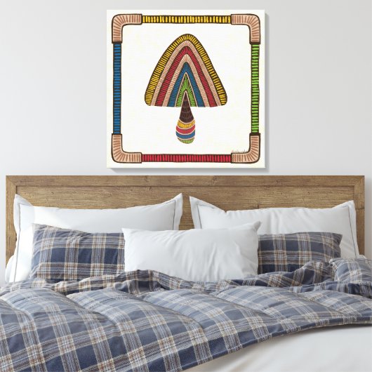 Toile Triangle Abstract Mushroom (Insitu(Chambre))