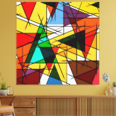 Toile Triangle Coloré Géométrique Moderne (Insitu(Salon))