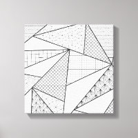 Triangles blancs noirs modernes Motif géométrique