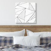 Toile Triangles blancs noirs modernes Motif géométrique (Insitu(Chambre))