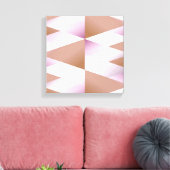 Toile Triangles de dégradé rose Iridescente (Insitu(Salon))