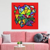 Toile triangles géométriques d'art coloré (Insitu(Salon))