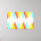 Toile Triangles jaunes, rouges et bleus cadets (Recto)