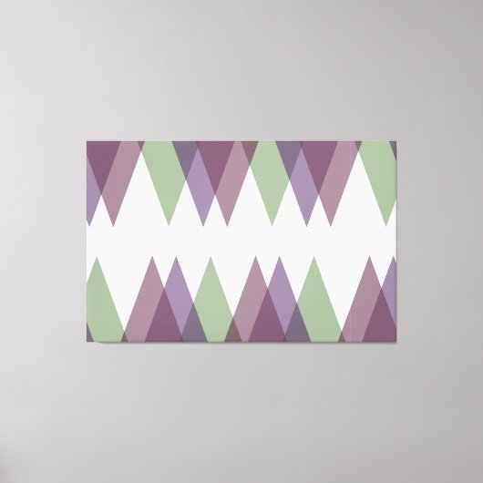 Toile Triangles mauve et vert (Recto)