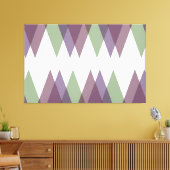 Toile Triangles mauve et vert (Insitu(Salon))