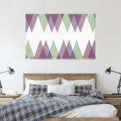 Toile Triangles mauve et vert (Insitu(Chambre))