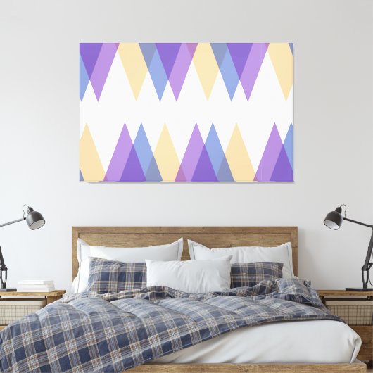 Toile Triangles pourpre, bleu et jaune (Insitu(Chambre))