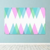 Toile Triangles rose et vert (Insitu (Plancher de Bois))