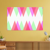Toile Triangles rouge et vert (Insitu(Salon))