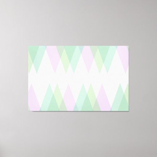 Toile Triangles vert et lilas (Recto)