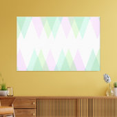 Toile Triangles vert et lilas (Insitu(Salon))