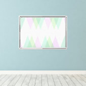 Toile Triangles verts et lilas (Insitu (Plancher de Bois))