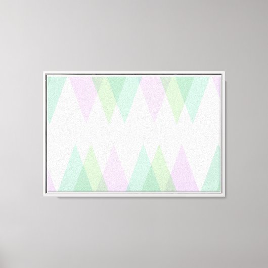Toile Triangles verts et lilas (Recto)