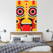 Toile Tribal de Tiki jaune (Insitu(Chambre))
