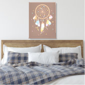 Toile Tribal Dreamcatcher Boho Brown (Insitu(Chambre))