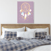 Toile Tribal Dreamcatcher Boho Purple (Insitu(Chambre))