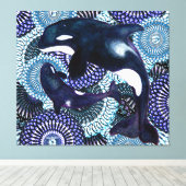 Toile Tribal Orca (Insitu (Plancher de Bois))