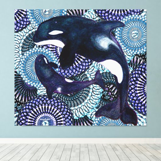 Toile Tribal Orca (Insitu (Plancher de Bois))