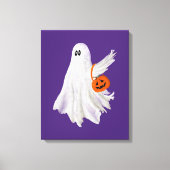 Toile Trick Ou Traiter Le Fantôme Avec Le Bouchon Citrou (Recto)