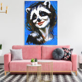 Toile Trickster du raton laveur "Velka Teyani" (Insitu(Salon))