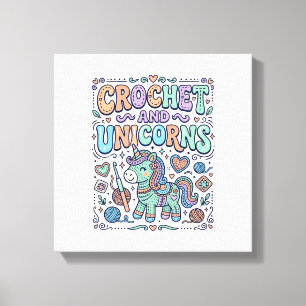 Toile Tricot de licorne et autocollant Kawaii de licorne