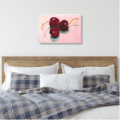 Toile Trio de cerises fruits peints à l'huile (Insitu(Chambre))