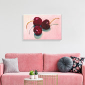 Toile Trio de cerises fruits peints à l'huile (Insitu(Salon))