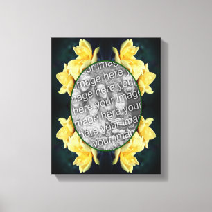 Toile Trio de roses jaunes Cadre Créez votre propre phot