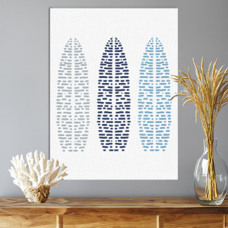 Toile Trio Nautique de Line Art Surfboards
