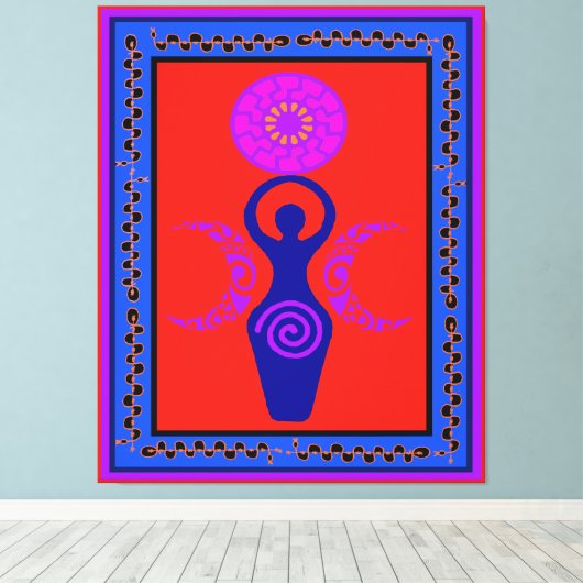 Toile Triple déesse Moon Phase Canvas Imprimer (Insitu (Plancher de Bois))