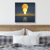 Toile Triple Lune Sérène en Reflet (Insitu(Chambre))