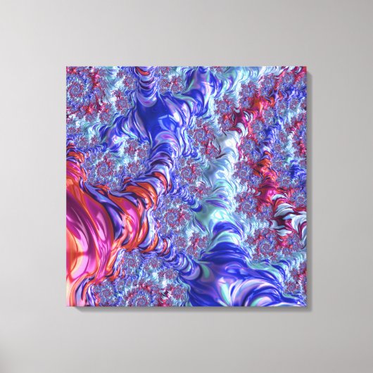 Toile Trippy coloré Super numérique Abstrait Fractal (Recto)