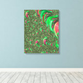 Toile Trippy Funky Psychedelic Super Spiral Fractal Art (Insitu (Plancher de Bois))