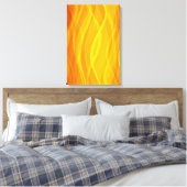 Toile triptyque abstrait à vagues dorées tissées (Insitu(Chambre))