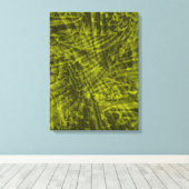 Toile triptyque abstraite du vol de rosella vert (Insitu (Plancher de Bois))