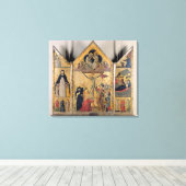 Toile Triptyque avec des scènes de la vie de (Insitu (Plancher de Bois))
